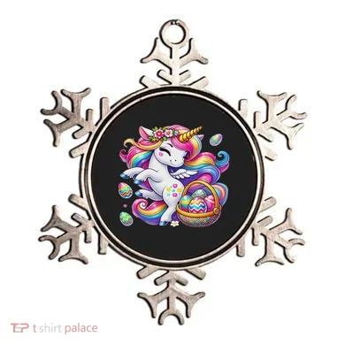 Easter Unicorn With Eggs Happy Easter Cute Ornament