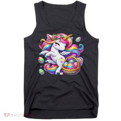 Easter Unicorn With Eggs Happy Easter Cute Tank Top