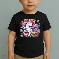 Easter Unicorn With Eggs Happy Easter Cute Toddler T-Shirt thumb 2