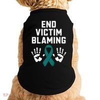 End Victim Blaming Funny Sexual Assault Awareness Month Doggie Tank thumb 0