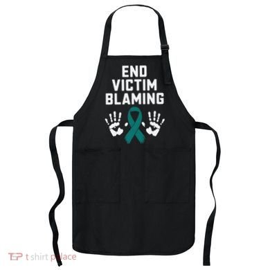 End Victim Blaming Funny Sexual Assault Awareness Month Apron