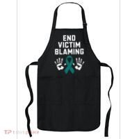 End Victim Blaming Funny Sexual Assault Awareness Month Apron thumb 0