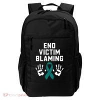 End Victim Blaming Funny Sexual Assault Awareness Month Backpack thumb 0