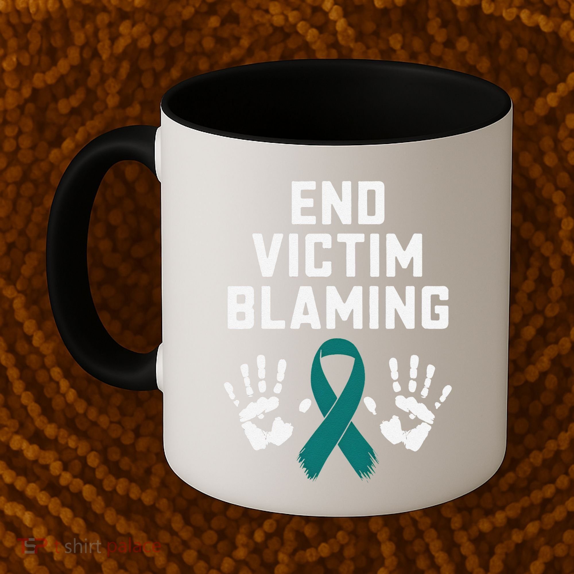 End Victim Blaming Funny Sexual Assault Awareness Month Coffee Mug