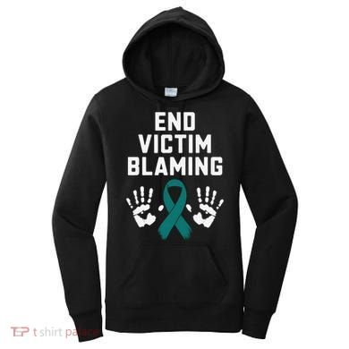 End Victim Blaming Funny Sexual Assault Awareness Month Women's Hoodie