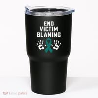End Victim Blaming Funny Sexual Assault Awareness Month Tumbler thumb 0