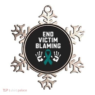 End Victim Blaming Funny Sexual Assault Awareness Month Ornament