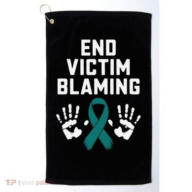 End Victim Blaming Funny Sexual Assault Awareness Month Golf Towel