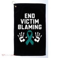 End Victim Blaming Funny Sexual Assault Awareness Month Golf Towel thumb 0
