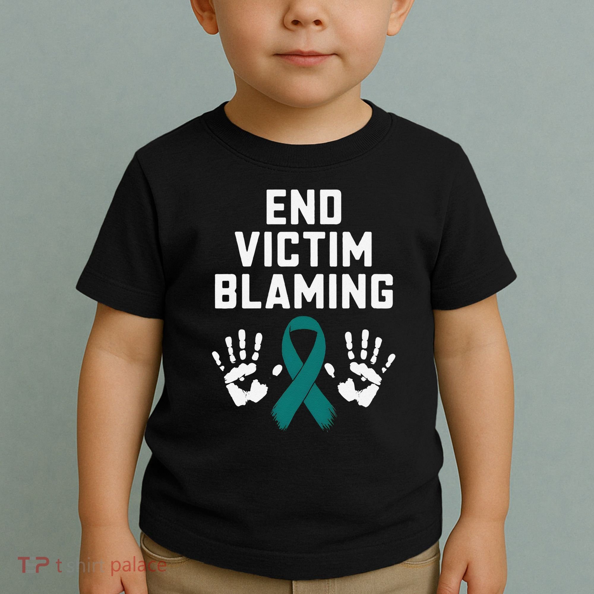 End Victim Blaming Funny Sexual Assault Awareness Month Toddler T-Shirt