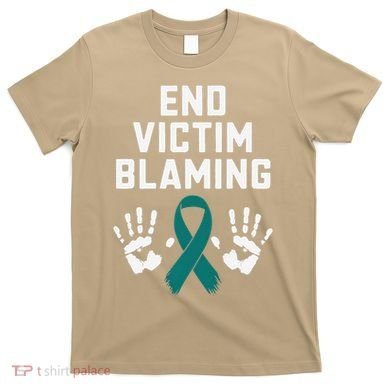 End Victim Blaming Funny Sexual Assault Awareness Month T-Shirt