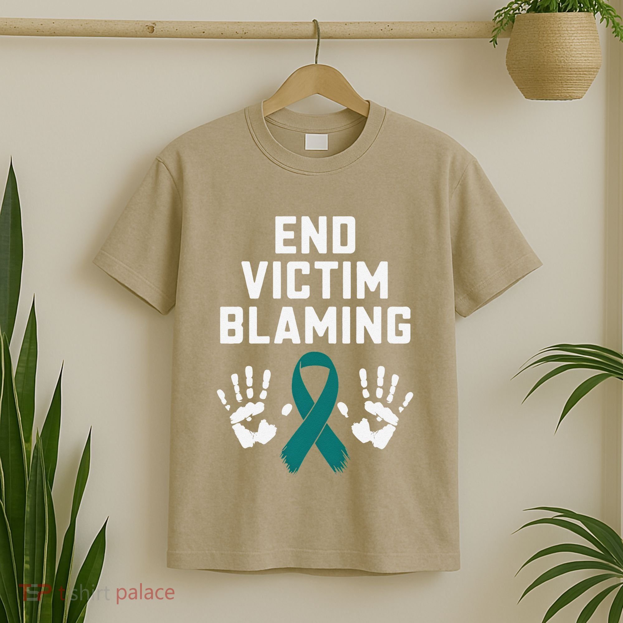 End Victim Blaming Funny Sexual Assault Awareness Month T-Shirt