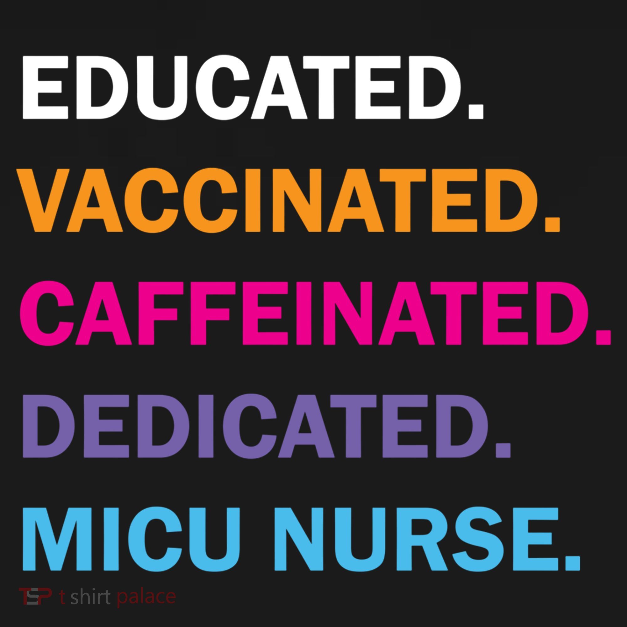 Educated Vaccinated Caffeinated Dedicated Micu Icu Nurse Rn Gift USA-Made Doggie Bandana