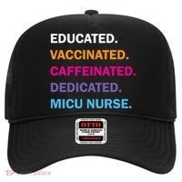 Educated Vaccinated Caffeinated Dedicated Micu Icu Nurse Rn Gift Hat thumb 0