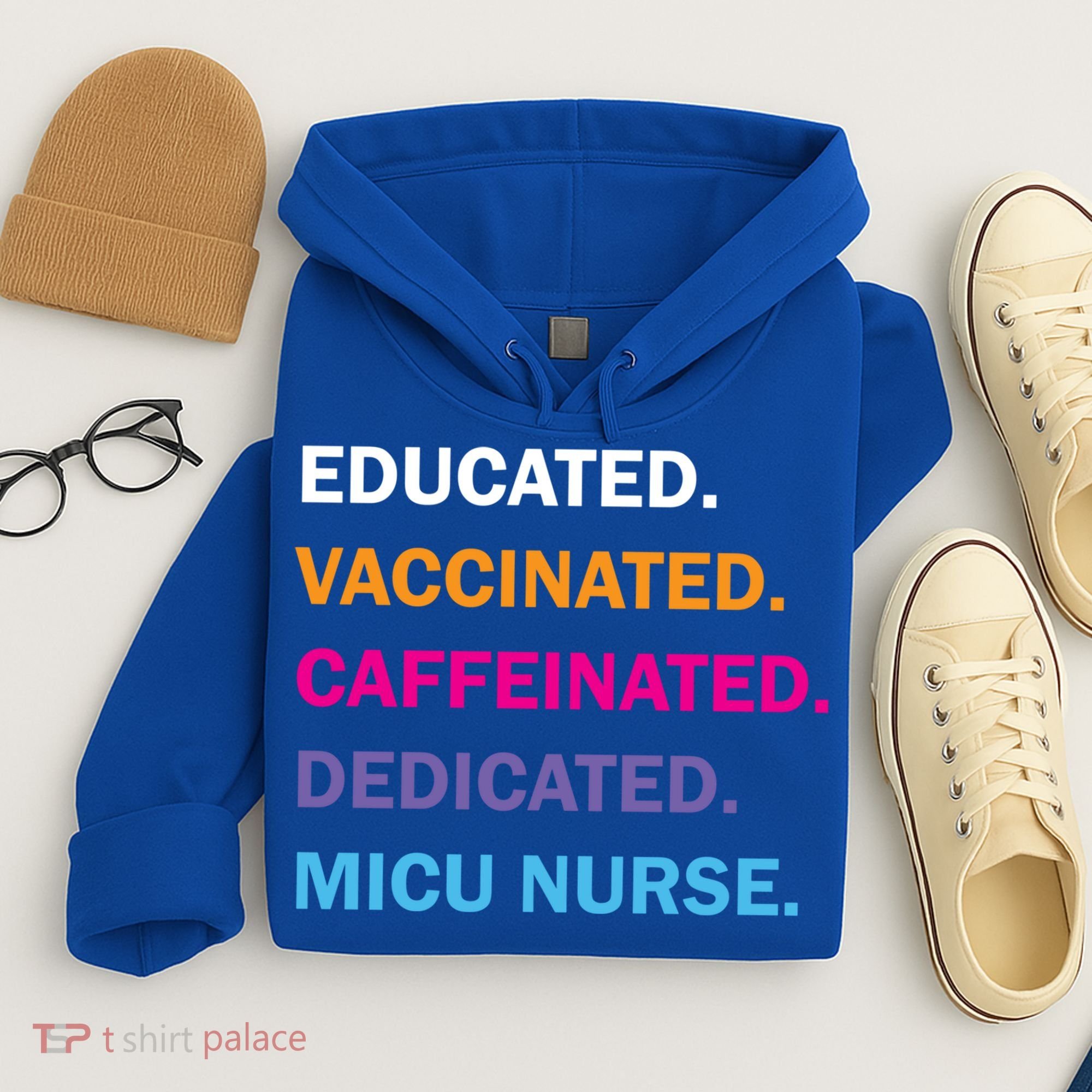 Educated Vaccinated Caffeinated Dedicated Micu Icu Nurse Rn Gift Hoodie
