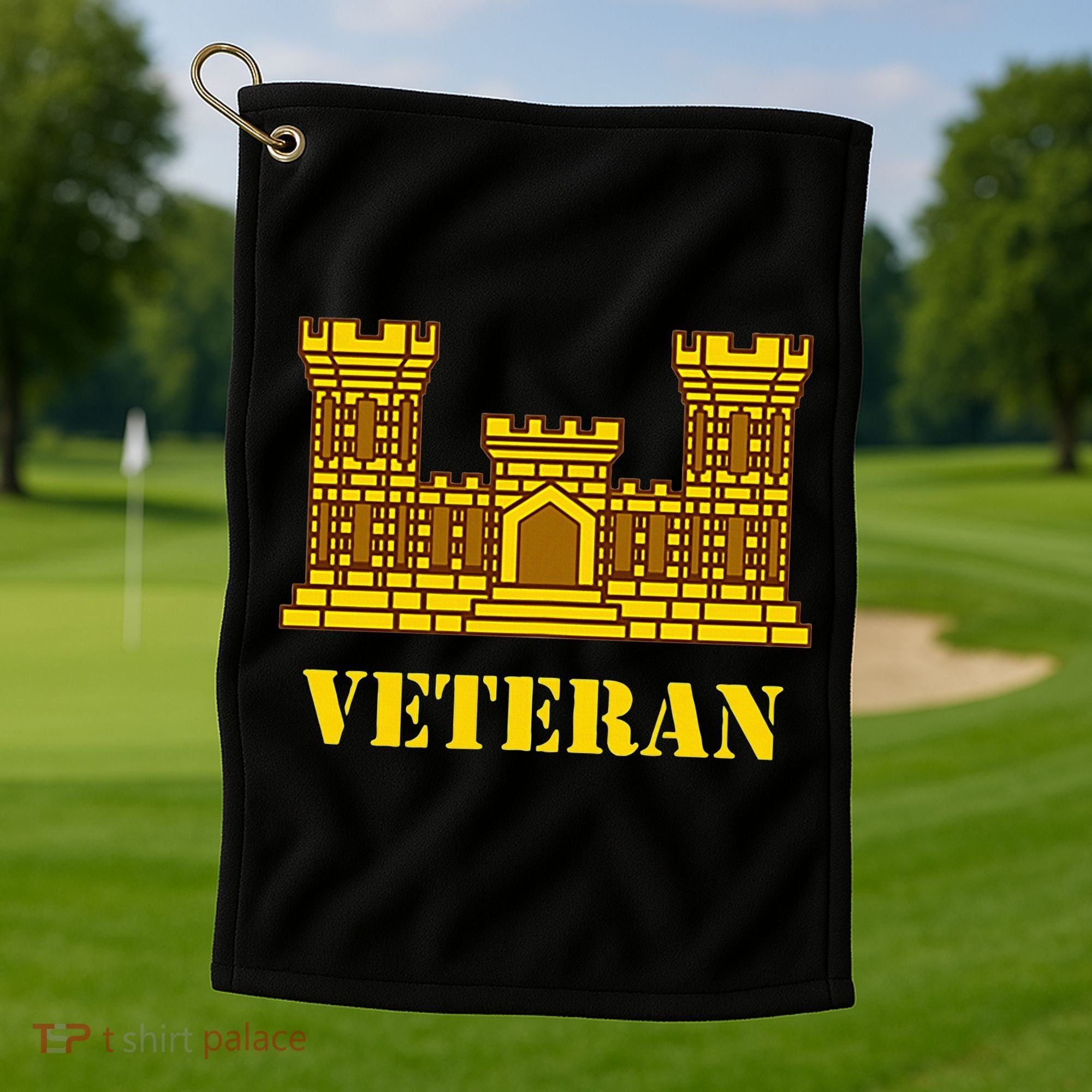Engineer Veteran Corps Of Engineers Golf Towel