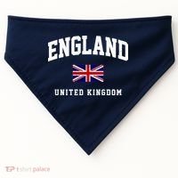 England Varsity College Country Flag USA-Made Doggie Bandana thumb 0