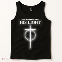 Even In The Darkness I See His Light Jesus Christian  Tank Top thumb 2