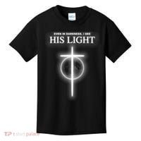 Even In The Darkness I See His Light Jesus Christian  Kids T-Shirt thumb 0