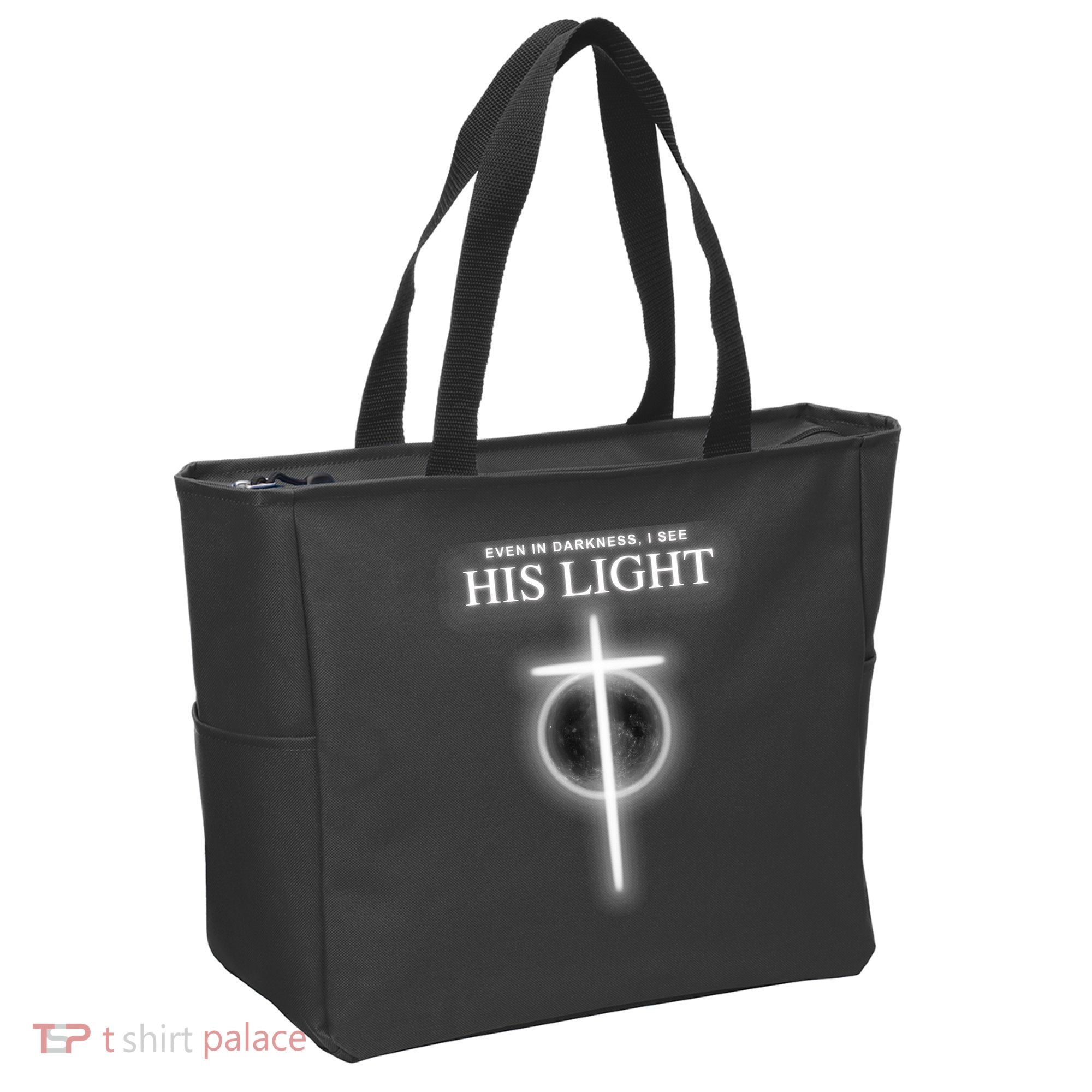 Even In The Darkness I See His Light Jesus Christian  Tote Bag