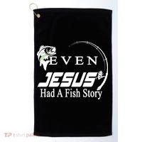 Even Jesus Had A Fish Story Golf Towel thumb 0