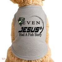 Even Jesus Had A Fish Story Doggie Tank thumb 0