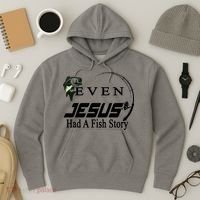 Even Jesus Had A Fish Story Hoodie thumb 3