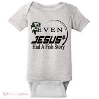 Even Jesus Had A Fish Story Baby Bodysuit thumb 0