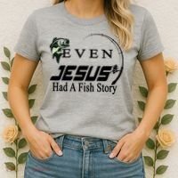 Even Jesus Had A Fish Story Women's T-Shirt thumb 2