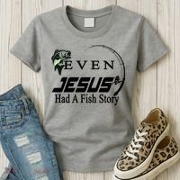 Even Jesus Had A Fish Story Women's T-Shirt thumb 3
