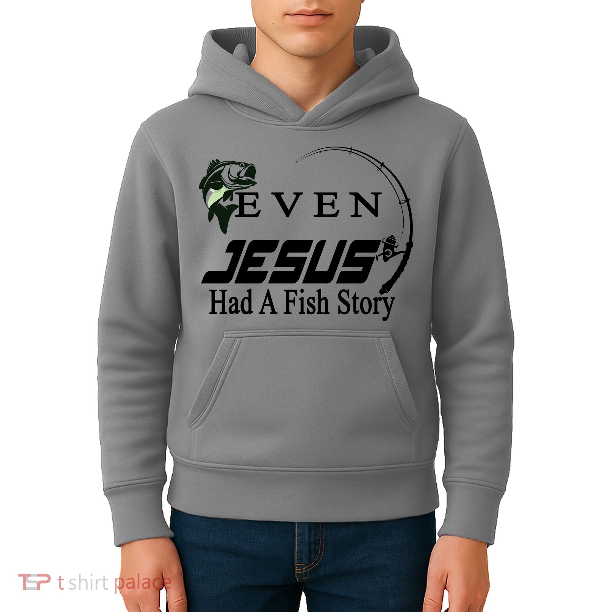 Even Jesus Had A Fish Story Kids Hoodie