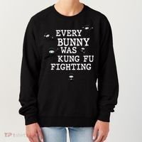 Every Bunny Was Kung Fu Fighting Women's Sweatshirt thumb 0