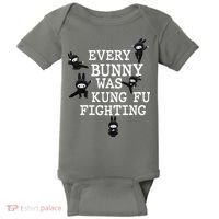 Every Bunny Was Kung Fu Fighting Baby Bodysuit thumb 0