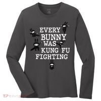 Every Bunny Was Kung Fu Fighting Women's Long Sleeve Shirt thumb 0