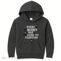 Every Bunny Was Kung Fu Fighting Kids Hoodie thumb 0
