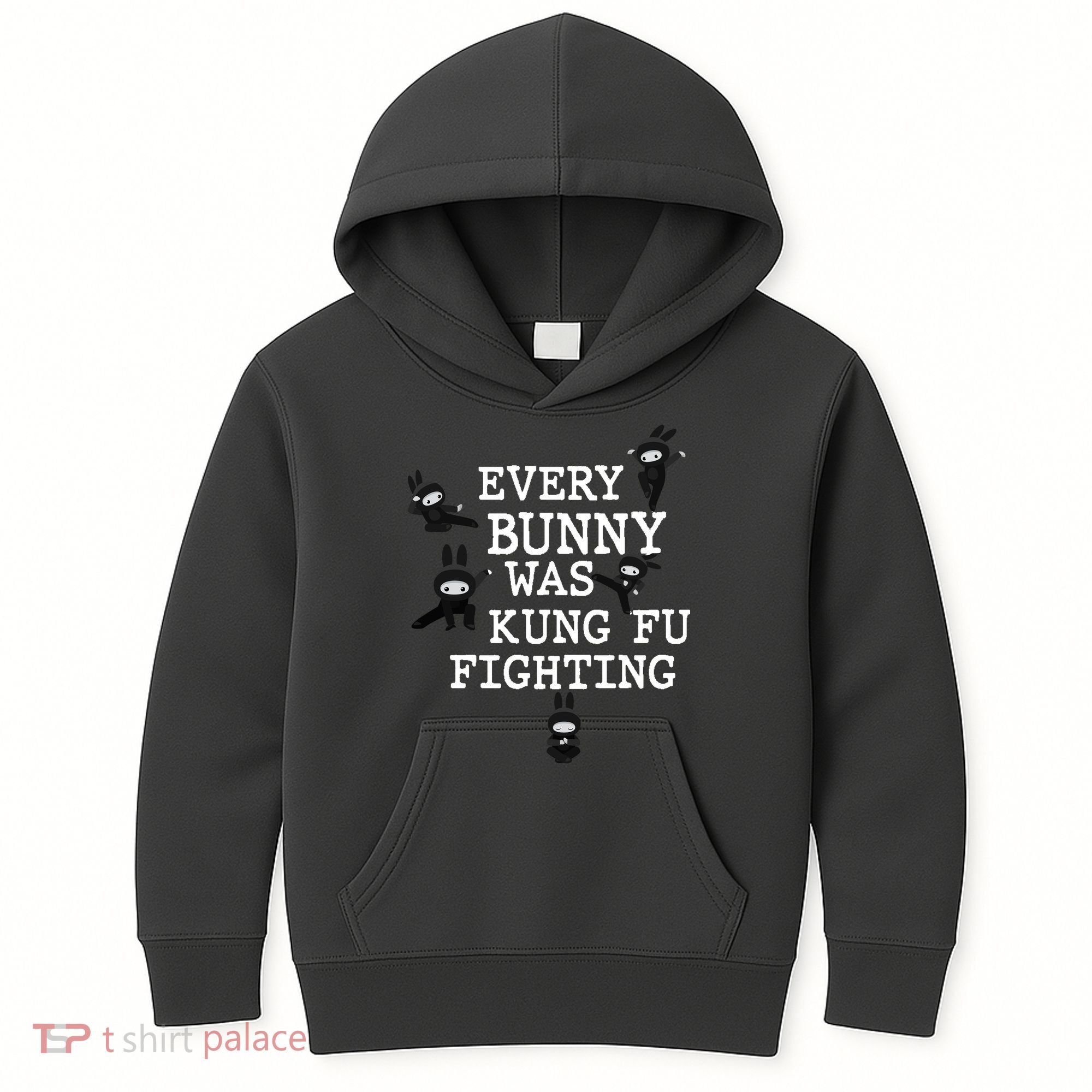 Every Bunny Was Kung Fu Fighting Kids Hoodie