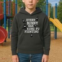 Every Bunny Was Kung Fu Fighting Kids Hoodie thumb 2