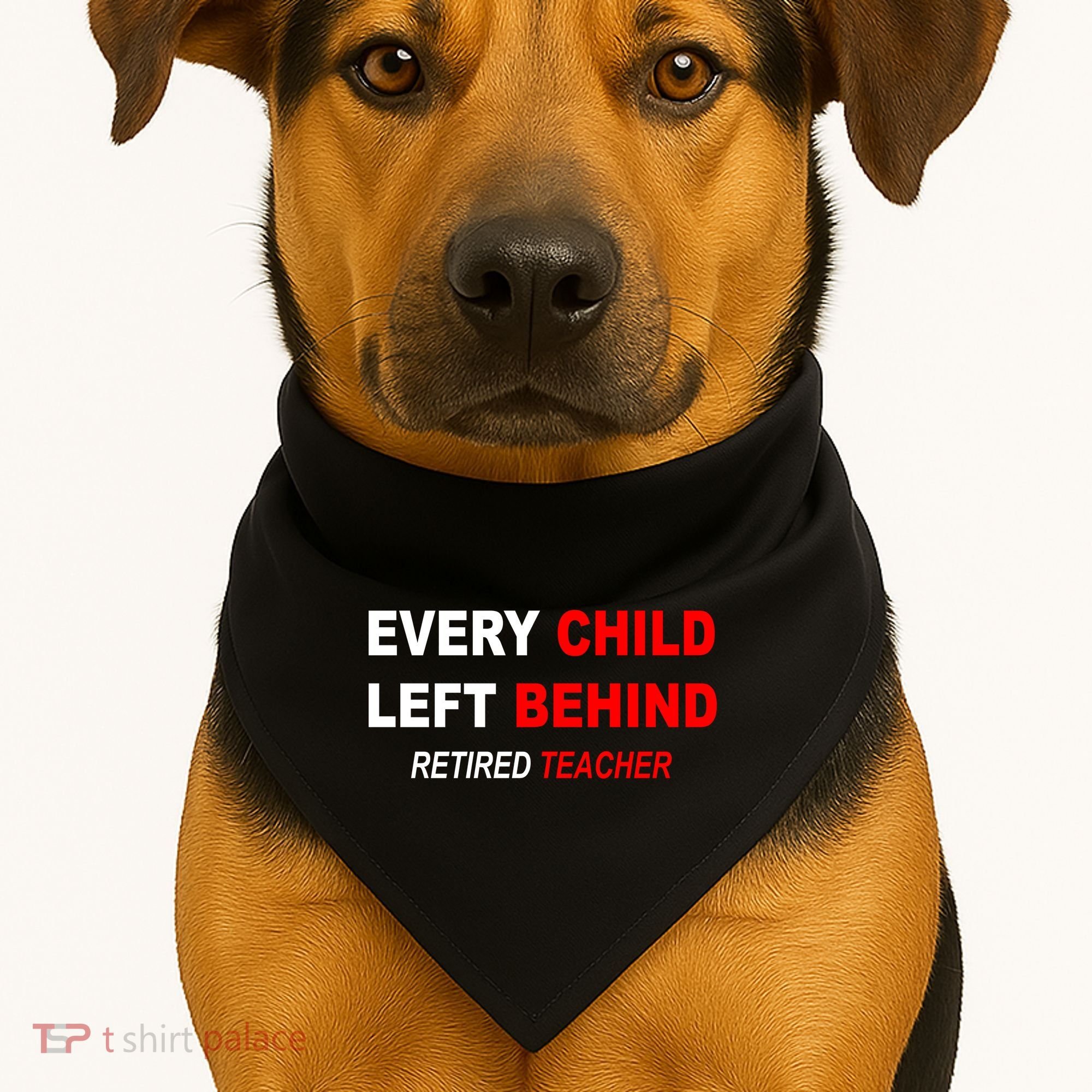 Every Child Left Behind Retired Teacher USA-Made Doggie Bandana