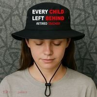 Every Child Left Behind Retired Teacher Bucket Hat thumb 3