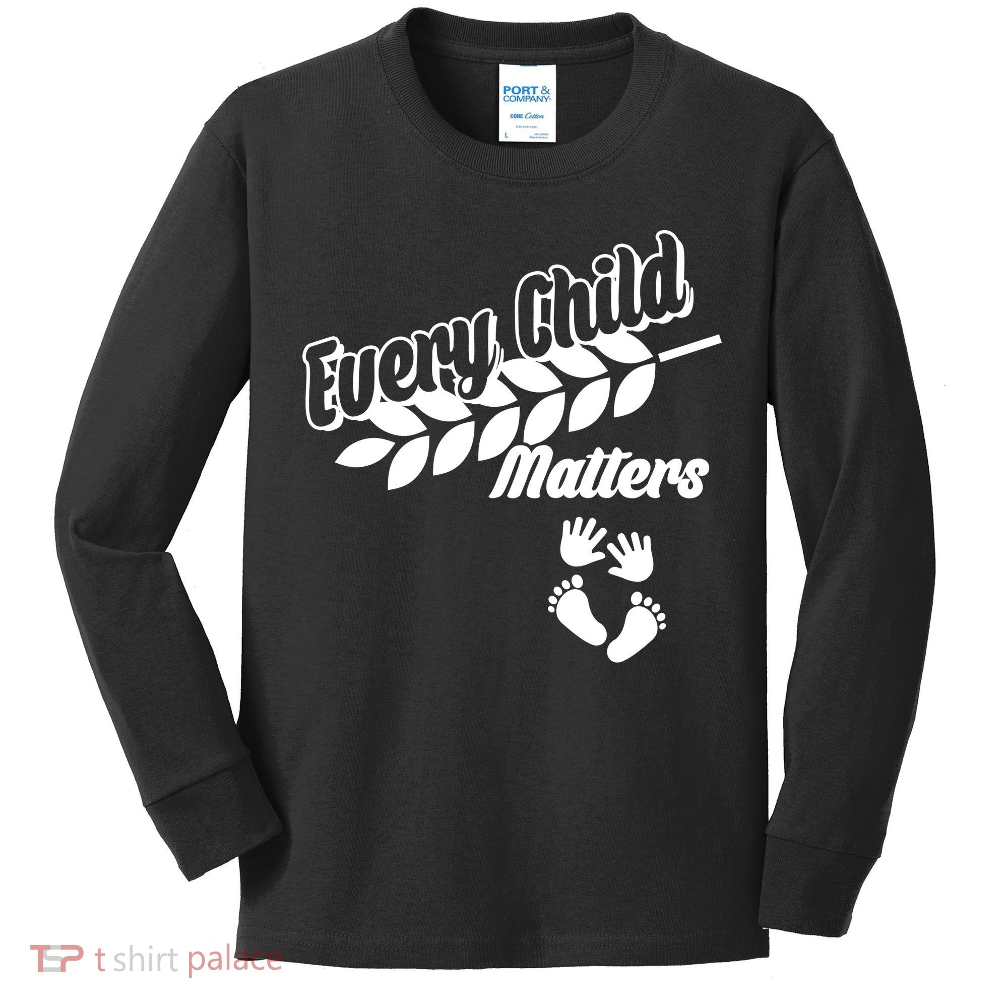 Every Child Matters Baby Feet and Hands Kids Long Sleeve Shirt