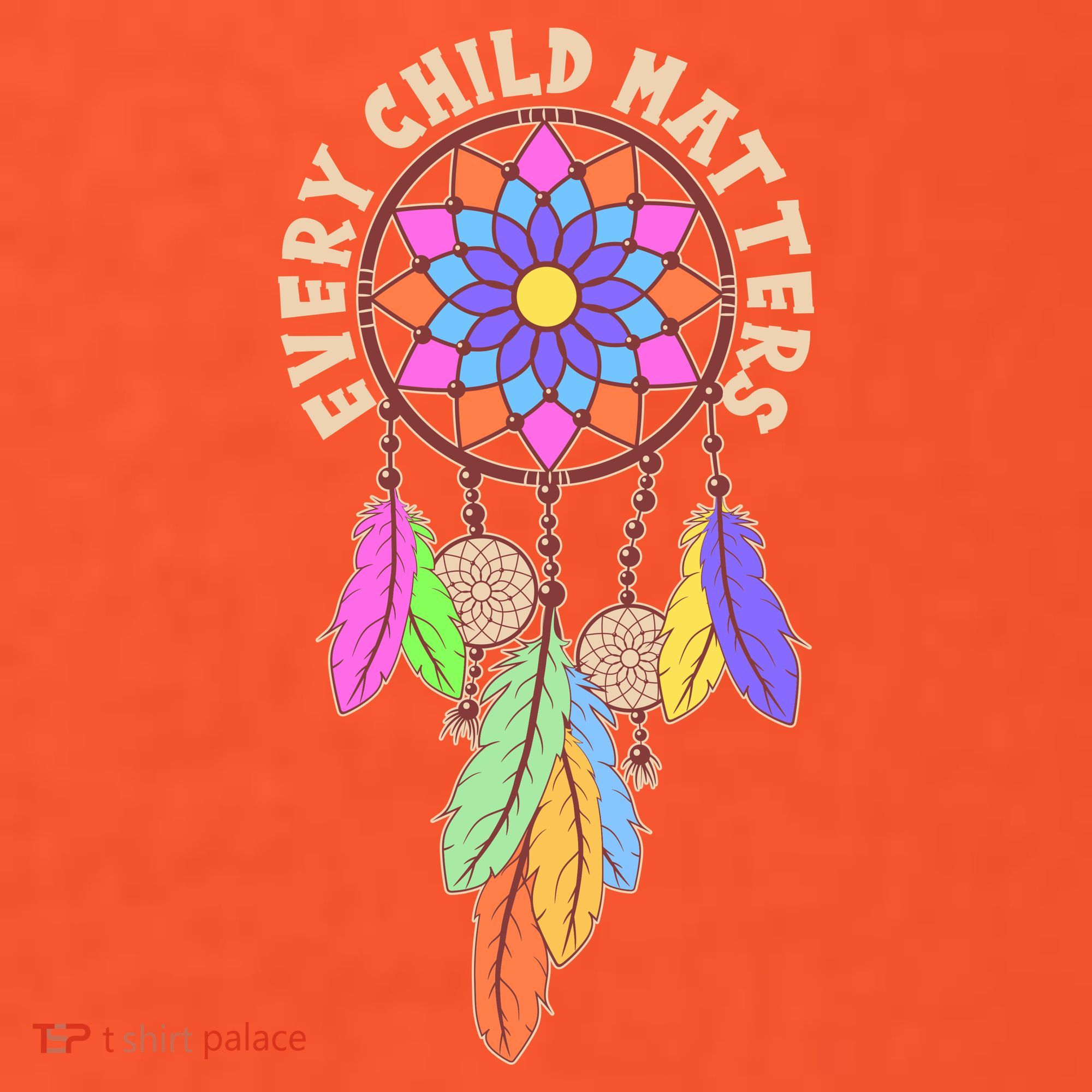 Every Child Matters Colorful Dream Catcher T-Shirt