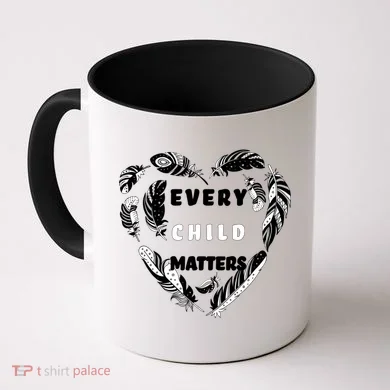 Every Child Matters Feather Heart Coffee Mug