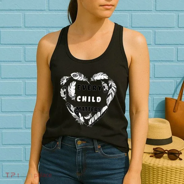 Every Child Matters Feather Heart Women's Tank Top