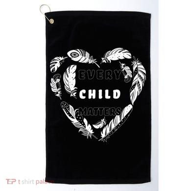 Every Child Matters Feather Heart Golf Towel