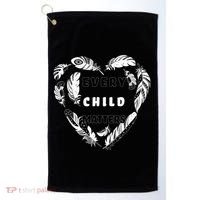 Every Child Matters Feather Heart Golf Towel thumb 0