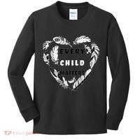 Every Child Matters Feather Heart Kids Long Sleeve Shirt thumb 0