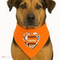 Every Child Matters Feather Heart USA-Made Doggie Bandana thumb 1