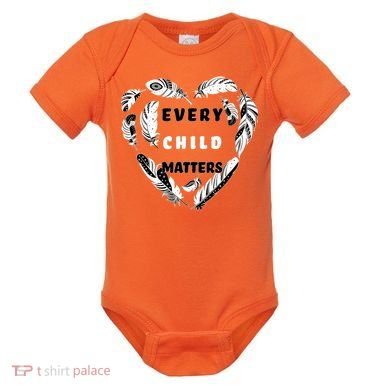 Every Child Matters Feather Heart Baby Bodysuit