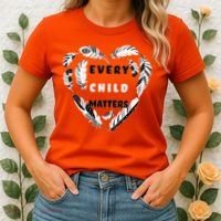 Every Child Matters Feather Heart Women's T-Shirt thumb 2