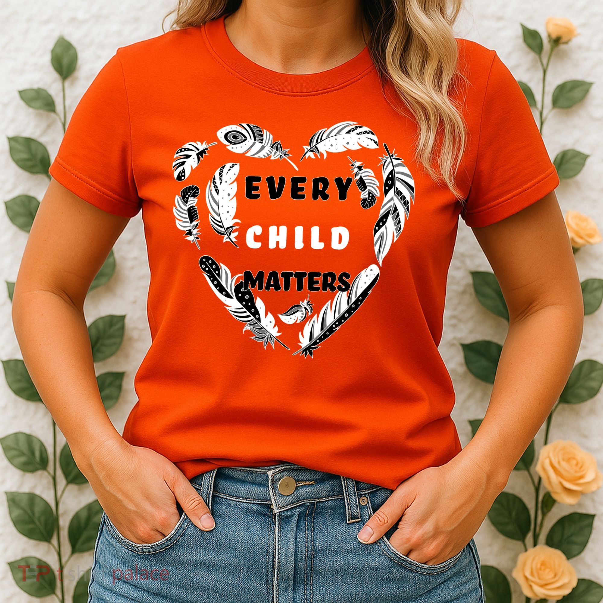 Every Child Matters Feather Heart Women's T-Shirt